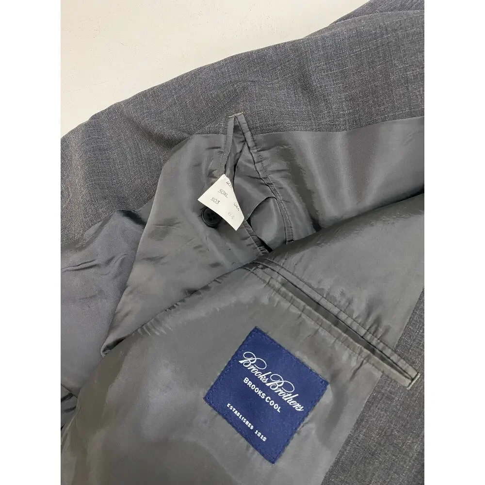 VTG Brooks Brothers Brookscool 2-piece 3-button wool pleated suit 50XL